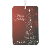 Kerstfeest Witte sterren Boom Rode sneeuwvlokken Luchtverfrisser (Achterkant)