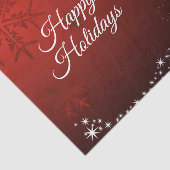 Kerstfeest Witte sterren Boom Rode sneeuwvlokken Tissuepapier (Detail)