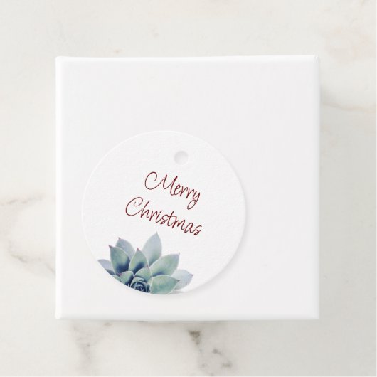 Kerstfeest Woestijn Botanische Succulent Bedankjes Labels (In situ)
