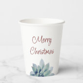 Kerstfeest Woestijn Botanische Succulent Papieren Bekers (Achterkant)