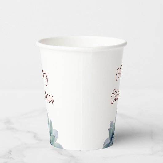 Kerstfeest Woestijn Botanische Succulent Papieren Bekers (Rechts)