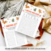 Kerstfeest Woordzoekspel Feestdagenkaart