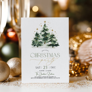 Kerstfeest Xmas Boom Groen Goud  Kaart