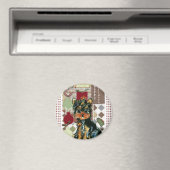 KERSTFEEST YORKIE MAGNEET (Insitu (Vaatwasser))