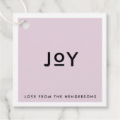 kerstfeest | Zachte Lila Paarse minima Bedankjes Labels (Voorkant)