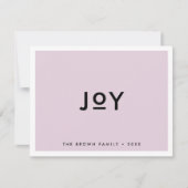 kerstfeest | Zachte Lila Paarse minima Feestdagenkaart (Voorkant)