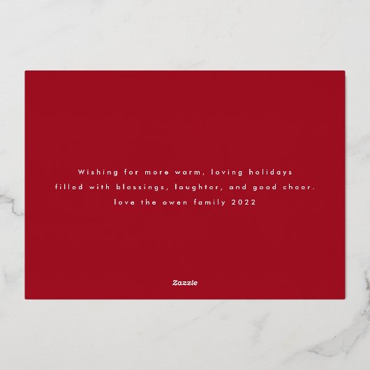  kerstfeest Zes foto's Folie Feestdagenkaart (Achterkant)