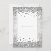 Kerstfeest Zilveren Glitter Winter Wonder Kaart (Achterkant)