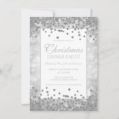 Kerstfeest Zilveren Glitter Winter Wonder Kaart (Voorkant)