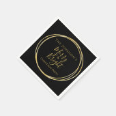 Kerstfeest Zwart Goud Servet (Hoek)