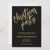 Kerstfeest zwarte & gouden lijnen kaart (Voorkant)