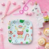 Kerstfeest-zwemstrand Papieren Bordje (Feest)