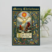 kerstfeestaankondiging aan de herders folie feestdagenkaart (Staand Voorkant)