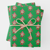 Kerstfeestapen Inpakpapier Vel (In situ)