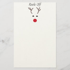 kerstfeestartikelen met rode neus, rendierend briefpapier