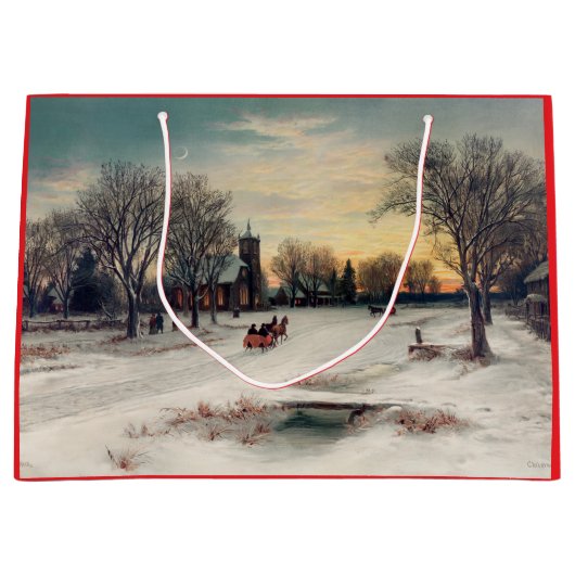KERSTFEESTAVOND (1885) VAN W.C. BAUER GIFT BAG GROOT CADEAUZAKJE (Voorkant)