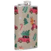 kerstfeestbedekking met pattenpapier heupfles (Rechts)