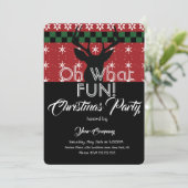 Kerstfeestbediende Deer Ugly Sweater Kaart (Staand voorkant)