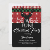 Kerstfeestbediende Deer Ugly Sweater Kaart (Voorkant)