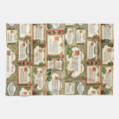 kerstfeestbegroeten Collage Theedoek (Horizontaal)