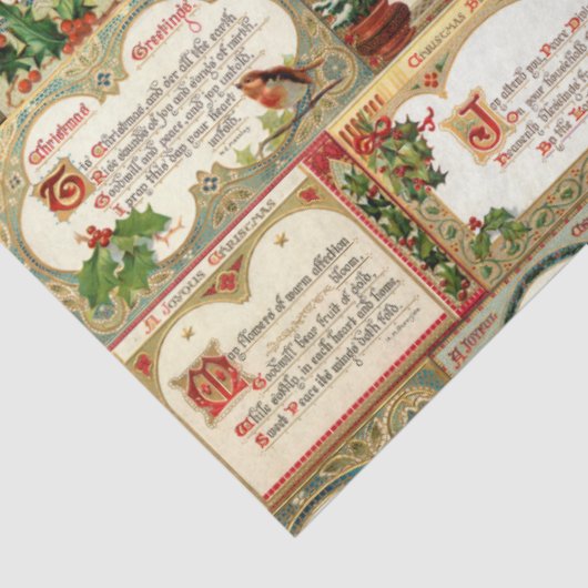  kerstfeestbegroeten Collage Tissuepapier (Detail)
