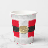 Kerstfeestbekertje met rood kerstcadeautje papieren bekers (Voorkant)