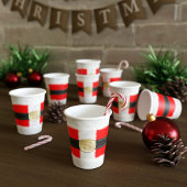 Kerstfeestbekertje met rood kerstcadeautje papieren bekers