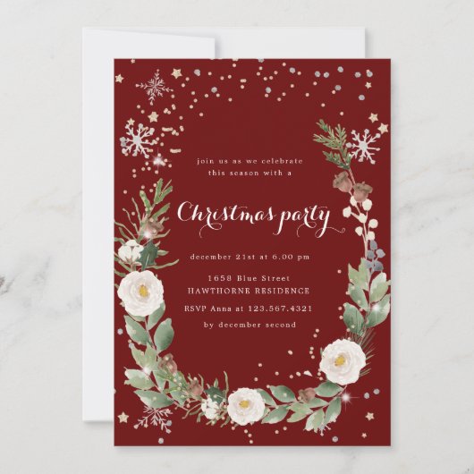 kerstfeestblaasjes kaart (Voorkant)