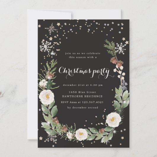 kerstfeestblaasjes kaart (Voorkant)