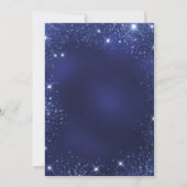 kerstfeestblauwe glittersplepel kaart (Achterkant)