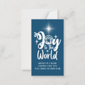 kerstfeestblauwe witte groet voor bedrijven notitiekaartje (Voorkant)