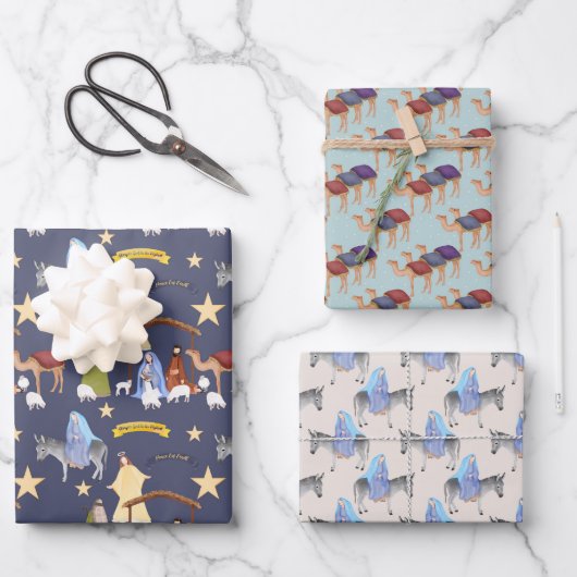 kerstfeestboeken inpakpapier vel (Voorkant)