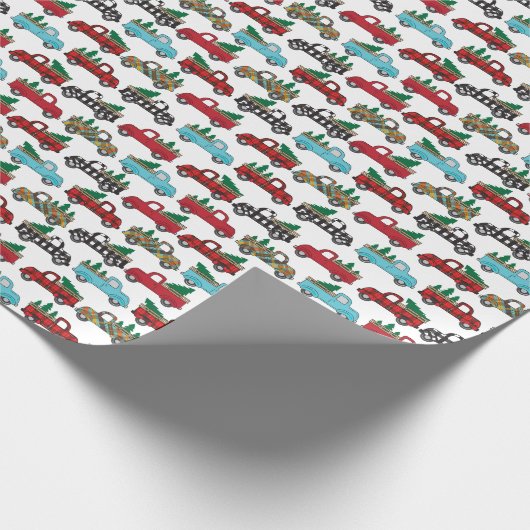  kerstfeestbomen, buffels cadeaupapier (Hoek)