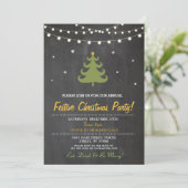 Kerstfeestbomen uitnodigen kaart (Staand voorkant)