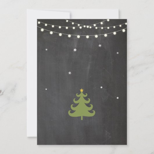 Kerstfeestbomen uitnodigen kaart (Achterkant)