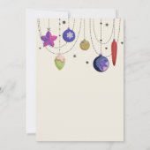 kerstfeestboom Merry Xmas feestelijke uitnodiging (Achterkant)