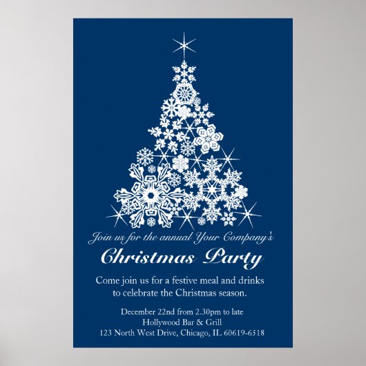 kerstfeestboomkantoor poster (Voorkant)