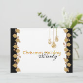 kerstfeestboomversieringen goud kaart (Staand voorkant)