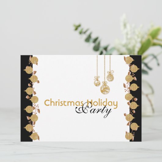 kerstfeestboomversieringen goud kaart (Staand voorkant)
