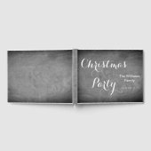 Kerstfeestbord Typografie Black White Gastenboek (Volledig)