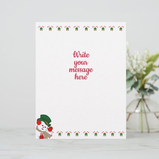 Kerstfeestbriefjes Briefhoofd (Staand voorkant)