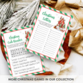 Kerstfeestbriefspel Feestdagenkaart