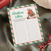 Kerstfeestbriefspel Feestdagenkaart