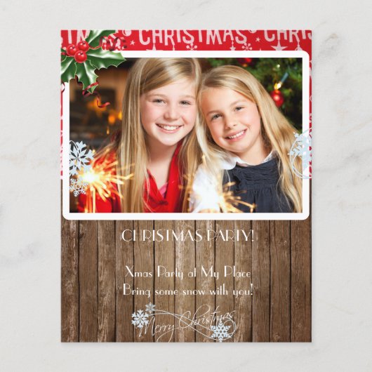 Kerstfeestbrochure met uw foto flyer (Voorkant)