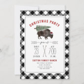 kerstfeestbuffel bizons kaart (Voorkant)