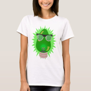 kerstfeestbulbout met Nerd-Cartoon op maat T-shirt