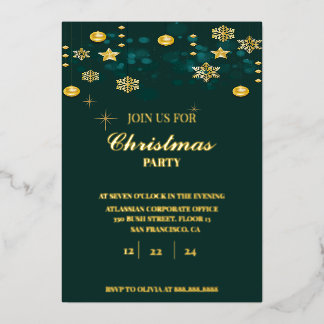 kerstfeestbundel folie uitnodiging