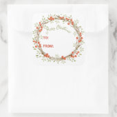 kerstfeestcadeau vierkante sticker (Tas)