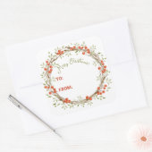 kerstfeestcadeau vierkante sticker (Envelop)