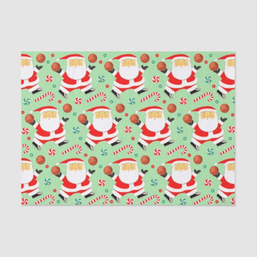 Kerstfeestcadeau voor Basketball Tissuepapier (Voorkant)